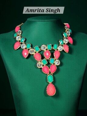 Amrita Singh Crystal Dune Bib Necklace